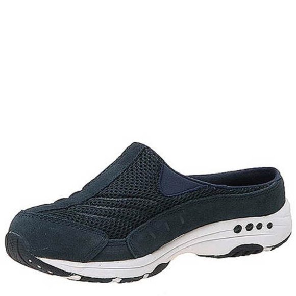 New in Box Easy Spirit Travel Time Women's Classic Mules Navy/White size 11W - Picture 4 of 7